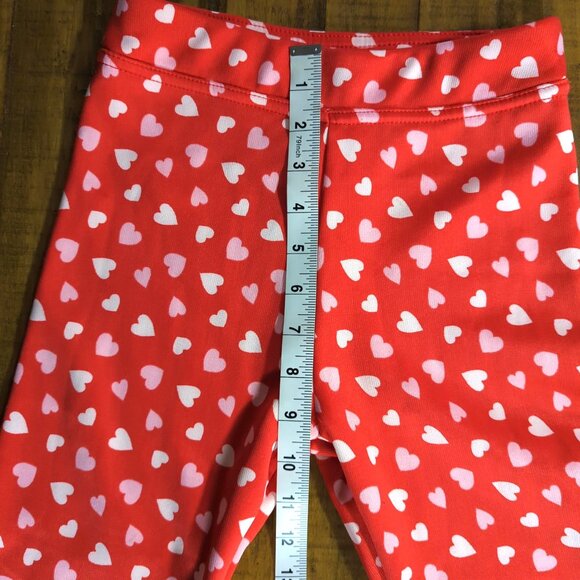 L&D Kids Red Heart Print Fleece-Lined Leggings (ALDI) – Size L - Picture 6 of 7